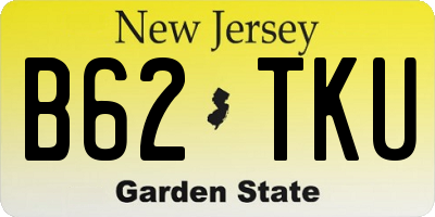 NJ license plate B62TKU
