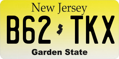 NJ license plate B62TKX