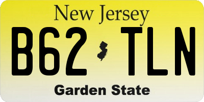 NJ license plate B62TLN