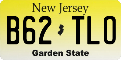 NJ license plate B62TLO