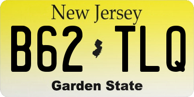 NJ license plate B62TLQ