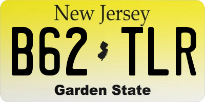 NJ license plate B62TLR