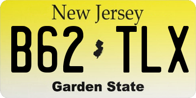 NJ license plate B62TLX