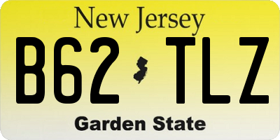 NJ license plate B62TLZ