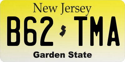 NJ license plate B62TMA