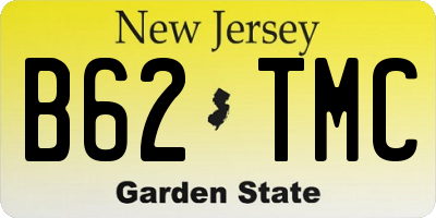 NJ license plate B62TMC