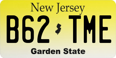 NJ license plate B62TME