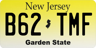 NJ license plate B62TMF