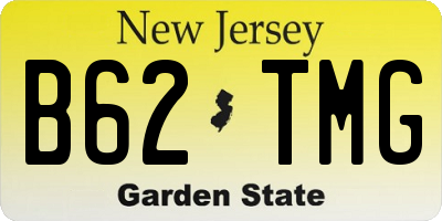 NJ license plate B62TMG