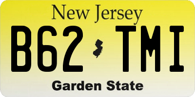 NJ license plate B62TMI