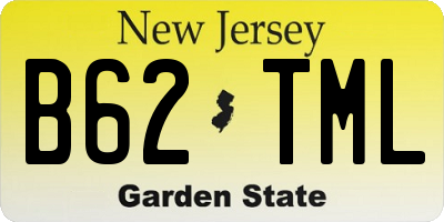 NJ license plate B62TML