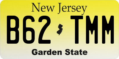 NJ license plate B62TMM