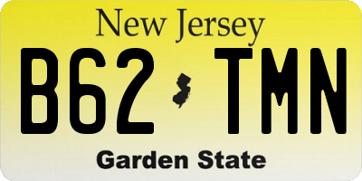 NJ license plate B62TMN