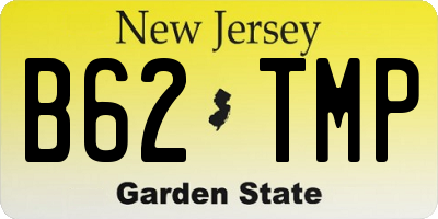 NJ license plate B62TMP