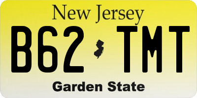 NJ license plate B62TMT