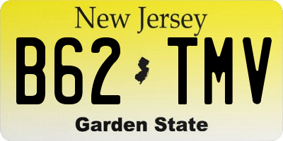 NJ license plate B62TMV