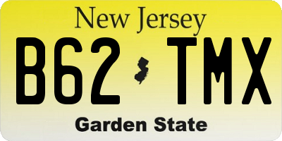 NJ license plate B62TMX