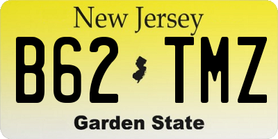 NJ license plate B62TMZ