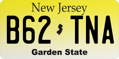 NJ license plate B62TNA