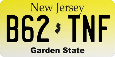 NJ license plate B62TNF