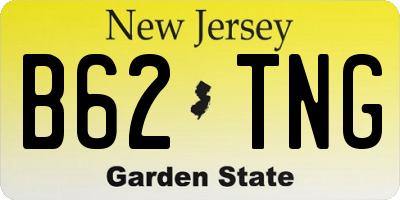 NJ license plate B62TNG