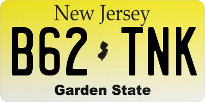 NJ license plate B62TNK