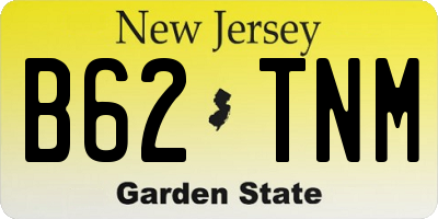 NJ license plate B62TNM
