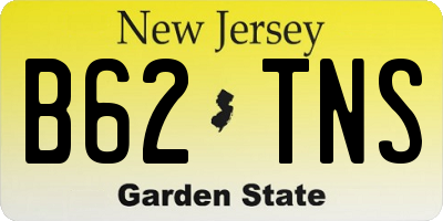 NJ license plate B62TNS