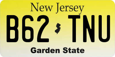 NJ license plate B62TNU
