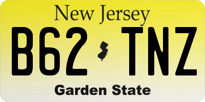 NJ license plate B62TNZ