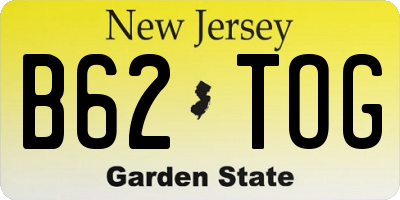 NJ license plate B62TOG