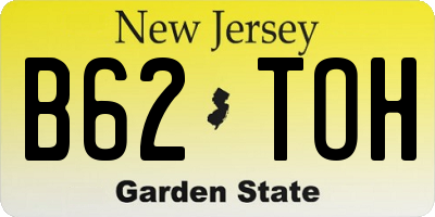 NJ license plate B62TOH