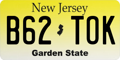 NJ license plate B62TOK