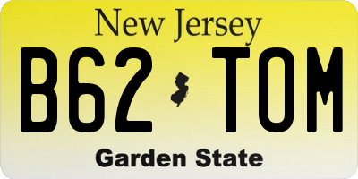 NJ license plate B62TOM