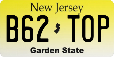 NJ license plate B62TOP