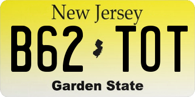 NJ license plate B62TOT