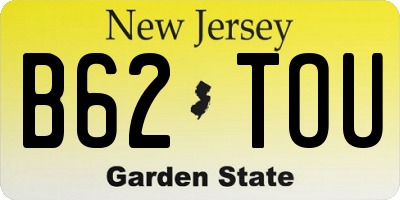 NJ license plate B62TOU