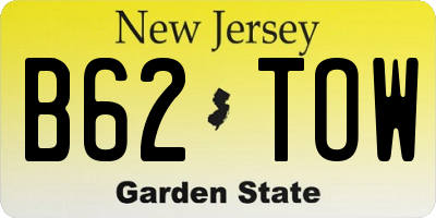 NJ license plate B62TOW
