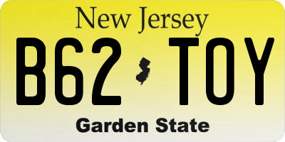 NJ license plate B62TOY