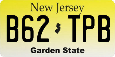NJ license plate B62TPB