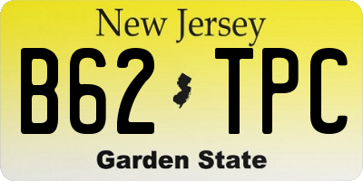 NJ license plate B62TPC