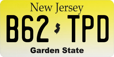 NJ license plate B62TPD