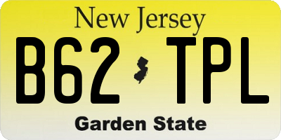 NJ license plate B62TPL