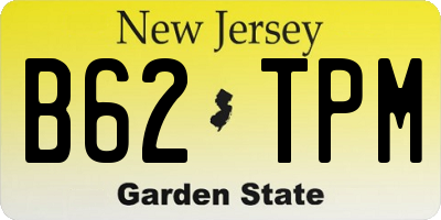 NJ license plate B62TPM