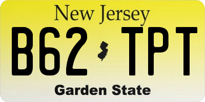 NJ license plate B62TPT