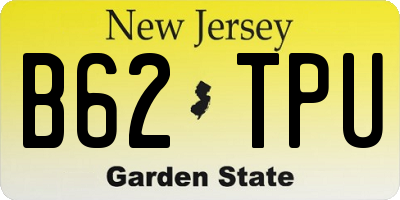 NJ license plate B62TPU