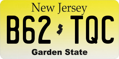 NJ license plate B62TQC