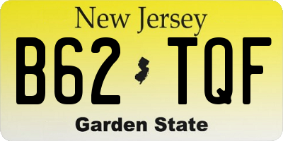NJ license plate B62TQF