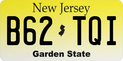 NJ license plate B62TQI