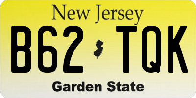 NJ license plate B62TQK